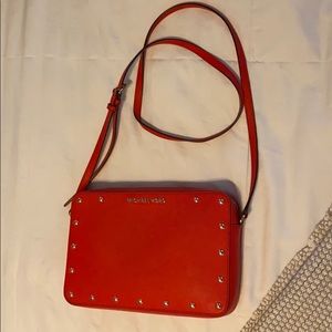Red Micheal Kors Cross Body Bag
